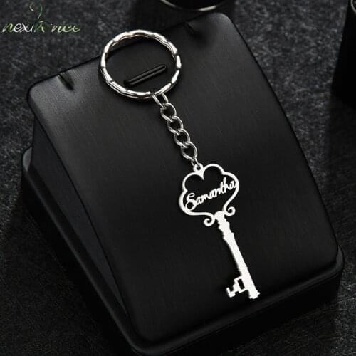Nextvance Fashion Personalized Name Date Keychain Customized Arabic Key Round for Baby Lover Anniversary Gift Family Jewellery