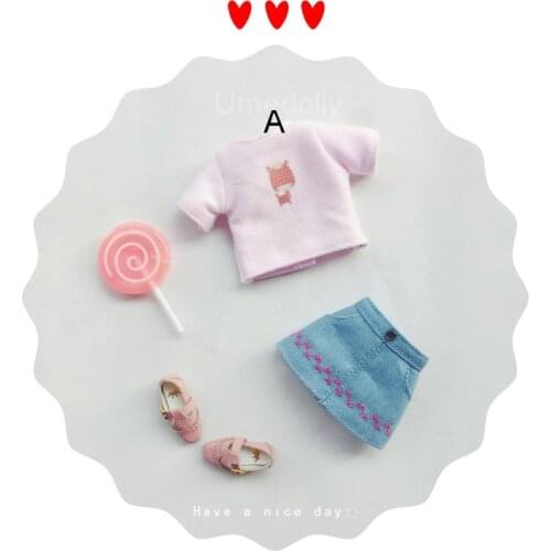 New Arrival 1Pcs Casual Denim Skirt for Blyth, Licca, Azone, Redberry Doll Clothes, Accessories