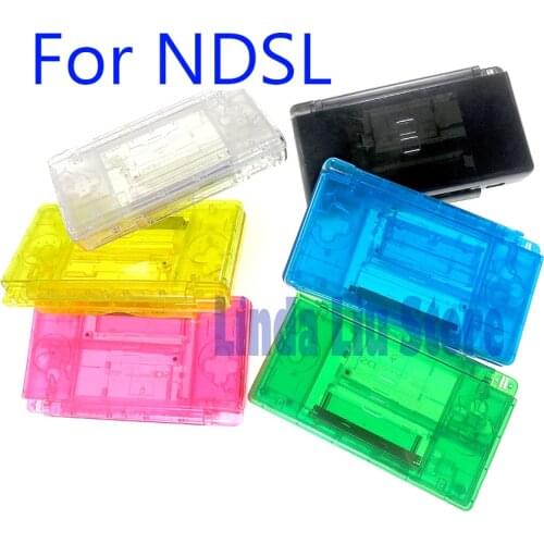 1set Clear Full Housing with buttons kit for NDSL Case Shell full set Replacement For Nintend DS Lite Housing Shell Case Cover