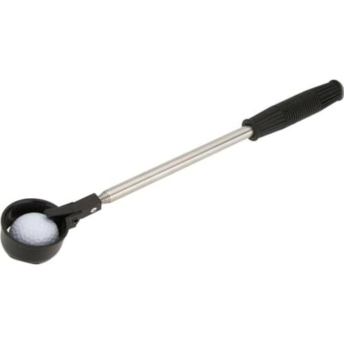 Portable Telescopic Golf Ball Retriever Stainless Steel Shaft Golf Ball Picker Ball Pick Up Scoop Automatic Locking Scoop
