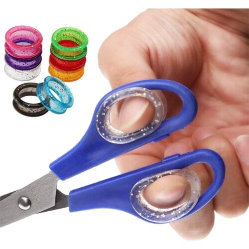 2Pcs/Pack Professional Colorful Silicone Ring Pet Grooming Scissors Fit For Dog Cat Hair Cutting Shears Hair Cutting Accessories