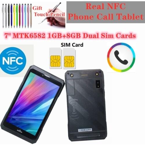 Sale!NFC drop-proof 7 Inch 3G phone call Tablet PC MTK6582 Quad core Android4.4 1GB+8GB Bluetooth WiFi Phablet Dual SIM slots