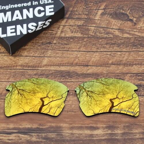 ToughAsNails Resist Seawater Corrosion Polarized Replacement Lenses for Oakley Flak 2.0 XL Sunglasses Gold Mirrored