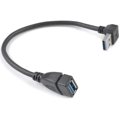 Usb 3.0 Angle 90 Degree Extension Cable Male To Female Adapter Cord Data