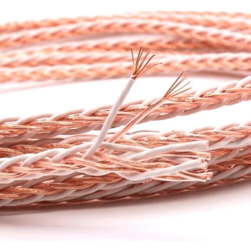 High Purity 4TC 6N OCC Wire Speaker Cable Power Cord For Speaker Amplifier CD DVD Player Turntable 8cores