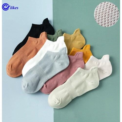 10 Pairs Women Socks Breathable Sports socks Solid Color Boat socks Comfortable Cotton Ankle Socks