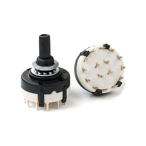 10pcs,4 Pole 3 Position PANEL Custom Wiring ROTARY SWITCH 4P3T