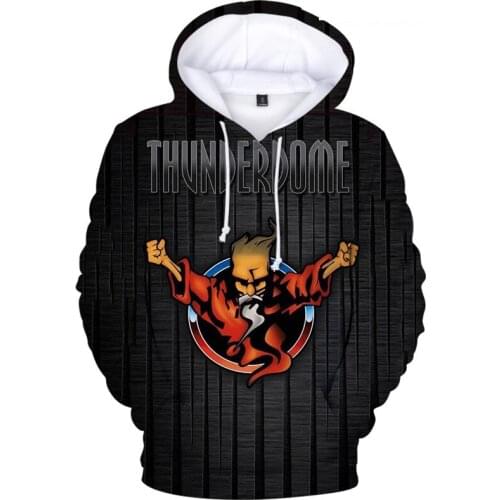 2021 3D Thunderdome Music Festival Hardcore Stylish Hoodie Men/Women Streetwear Hoodies Sweatshirt Sport Boys/ Uniq Kids Clothes