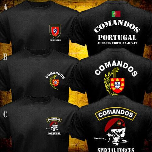 2021 men t shirt Portuguese Army Special Forces Commando Comandos Portugal Military T-shirt