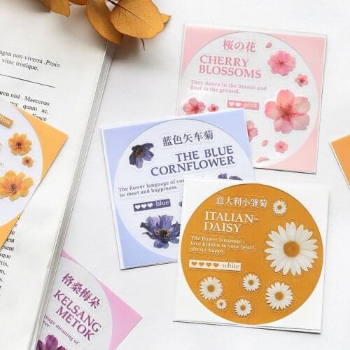 3sheets/bag Vintage Flower Art Series PVC sticker package DIY diary decoration sticker album scrapbooking