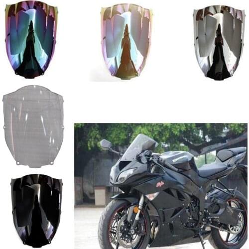 ALLGT New Motorcycle Front Windshield Windscreen for Kawasaki Ninja ZX6R 2000 2001 2002