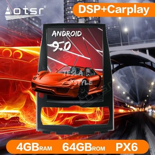 Tesla Style Android 9 64GB PX6 Car Radio GPS Navigation For Hyundai Rohens Genesis Coupe Multimedia Player Auto Audio Head Unit