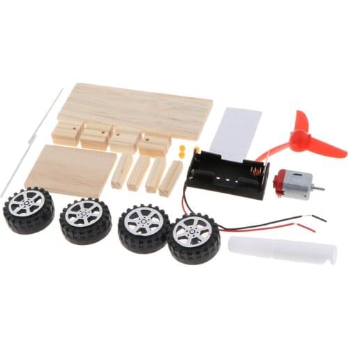 Wind Powered Car DIY Assemble Kit Physics Experiment Teaching Aid