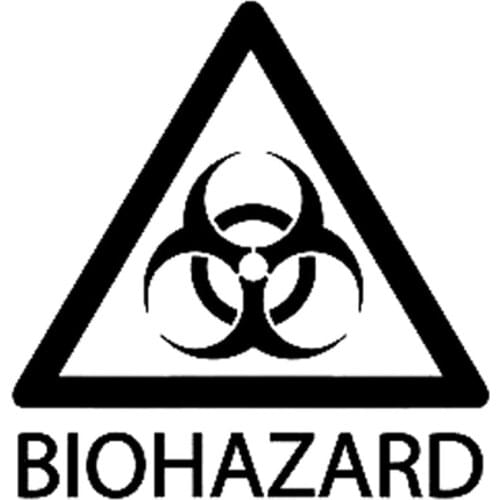 Car Sticker Accessories Warning Mark BIOHAZARD Graphic Vinyl Personalized Car Window Decorative Waterproof PVC 14cm X 14cm