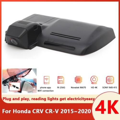 Easy to install Car DVR Wifi Video Recorder Dash Cam Camera For Honda CRV CR-V 2015~2020 full hd 2160p Novatek 96670+SONY MX415