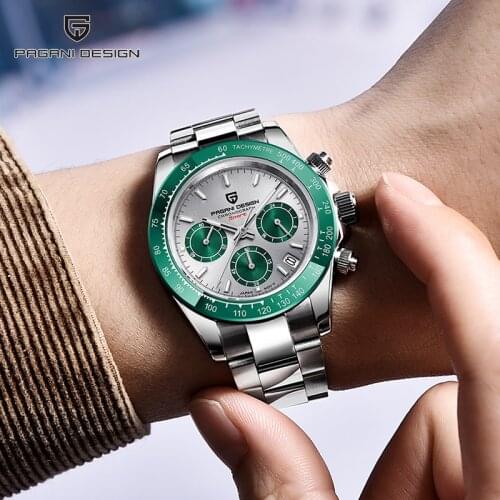 PAGANI DESIGN Quartz Watch Fashion Casual Men Wristwatch Top Brand Sport Chronograph Stainless Steel Waterproof Watch Japan VK63