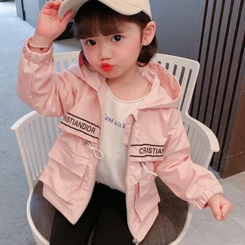 Girls Babys Kids Coat Jacket Outwear 2021 Vintage Spring Autumn Overcoat Top Sport Zipper Princess Toddler Childrens Clothing