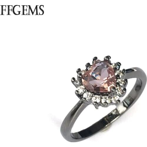 FFGems Created Zultanite Rings Stone Color Change Fine Jewelry For Women Party Gift Box