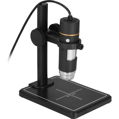 KKmoon 8-LED Light Magnifying Glass Magnifier with Stand 1000X Magnification USB Digital Microscope with OTG Function Endoscope