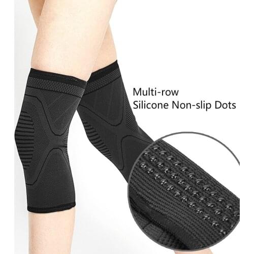 1 Pair Upgrade Non Slip Knee Support Compression Sleeves Nylon Elastic Sport Knee Pads Joint Arthritis Pain Relief Running Brace
