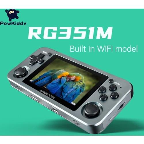 POWKIDDY RG351M Retro Video Game Console Metal Shell RG351P Built-in WIFI Module Portable Console RK3326 Handheld Game Console