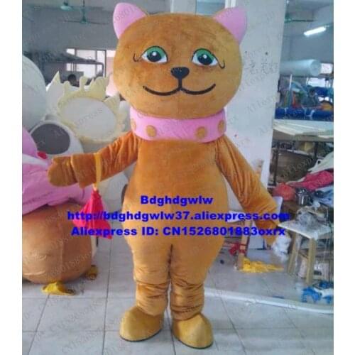 Brown Lucky Cat Maneki Neko Money Fortune Cat Mascot Costume Adult Cartoon Character Image Ambassador Wore Beautiful zx1073