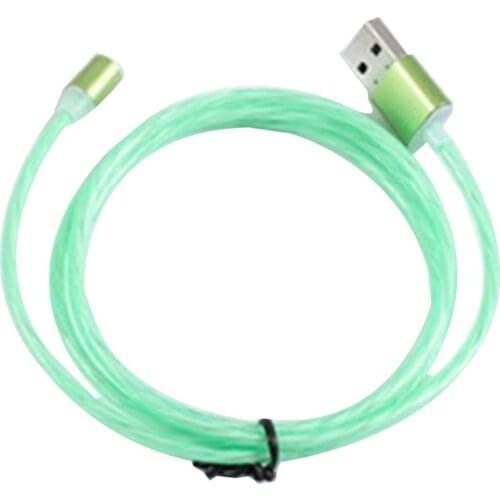 Circular Magnetic Streamer Data Line Magical Glow Nighttime Mobile Phone Charging Cable For Android