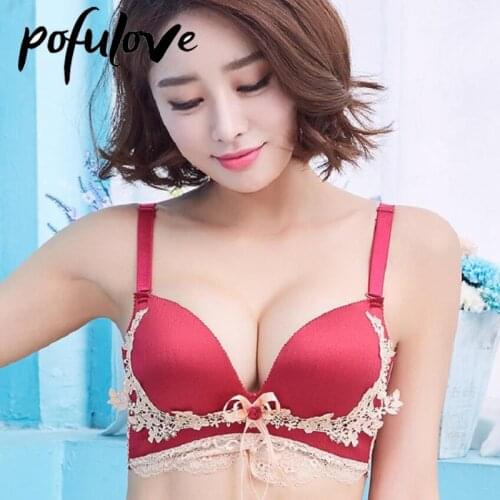 Lace Bras for Women Sexy Lingerie Bralette Super Push Up Bra Underwear Butterfly Wireless Seamless Female Brassiere Intimates