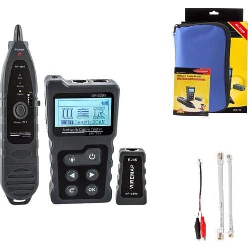 Multi-functional LCD Network Cable Tester Current Tester with Cable Tester PoE Checker Inline PoE Voltage rj45 lan tester tools