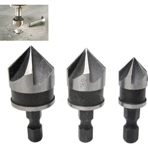 3Pcs/lot 1/4" Hex Countersink Boring drill bit Set for Wood Metal Quick Change Drill Bit Tools 12/16/19mm
