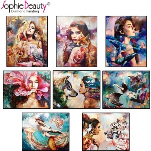 2018 New Rushed Paintings Europe Resin Portrait Diy Diamond Painting Cross Stitch Mosaic Embroidery Bedroom Animals Point Kit