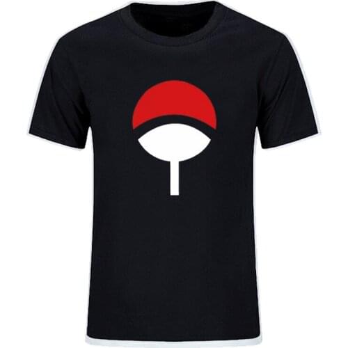 2019 new summer sasuke uchiha crest t-shirt cotton tops tees men short sleeve boy casual homme tshirt t shirt plus Size