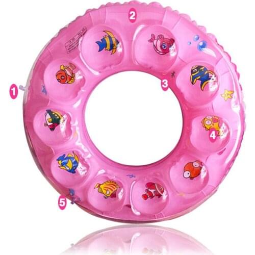 2020 new thickened childrens crystal double-layer swimming ring PVC inflatable seat ring