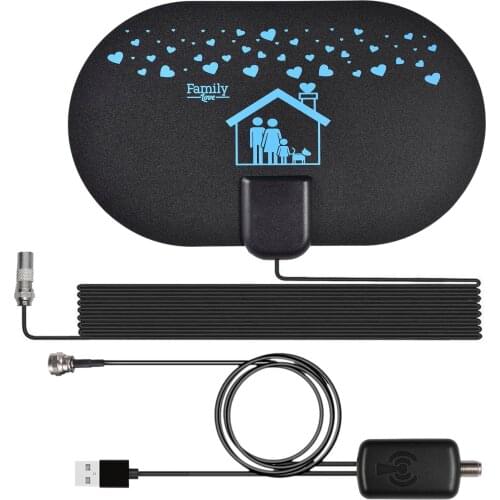 2021 NEW Indoor 2000 Miles 4K 25DB Digital HDTV Antenna TV High Gain Amplifier Signal Booster Digital Antenna DVB-T2 TV Aerial