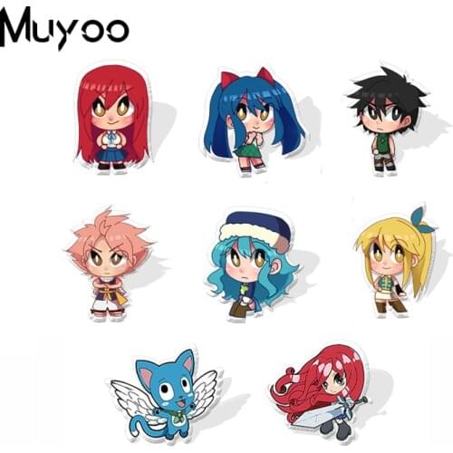 2021 New Arrival Fairy Tail Anime Characters Epoxy Badge Handcraft Acrylic Lapel Pins
