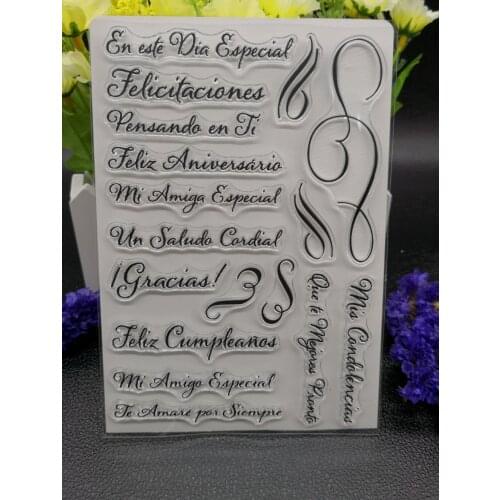 Common words Clear Silicone Rubber Stamp for DIY scrapbooking/photo album Decorative craft A104
