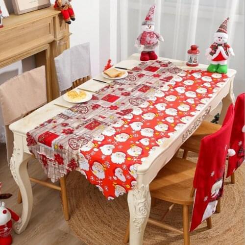 Christmas Table Runner Fashion Fabric Christmas Table Desktop Decorative Tablecloth Christmas Ornament 2020 New New Years Gift