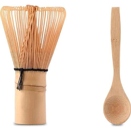 Traditional Matcha Whisk&Spoon,Bamboo Whisk for Ceremonial Tea Preparation,Japanese Bamboo Whisk for Matcha Tea