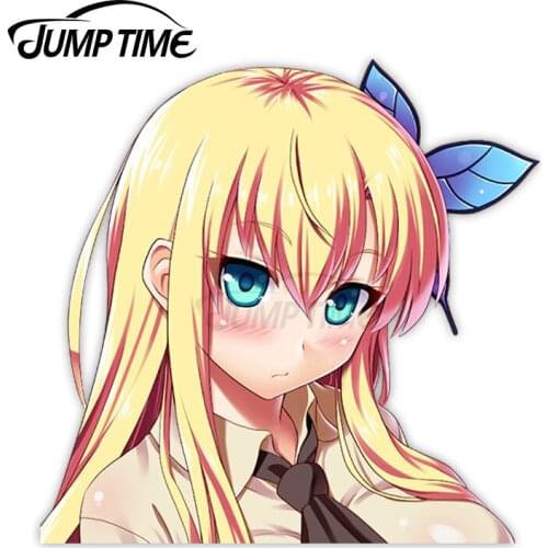 Jump Time Boku wa Tomodachi ga Sukunai Kashiwazaki Sena 55 Cute Anime Girl Peeker Vinyl Decal Window Waifu Car Stickers