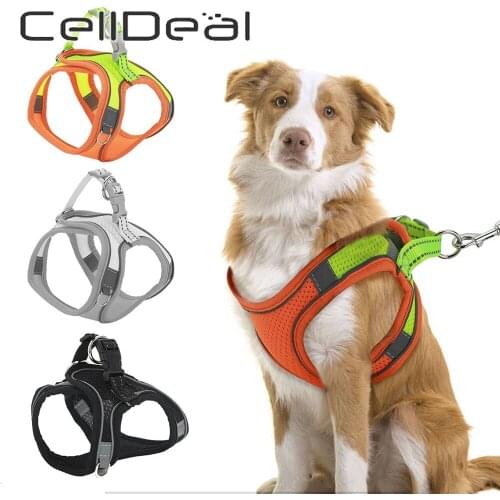 Breathable Air Mesh Dog Harness Adjustable No Pull Puppy Vest, Soft Pet Chest Strap for Small Medium Large Dogs and Cats