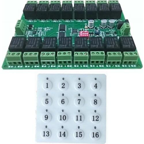 16 Way Channel RS485 Relay Module with RS485 Control Keypad