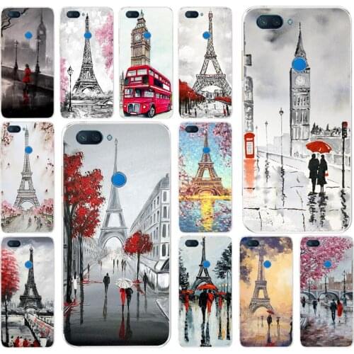 260FG Painting the Eiffel Tower Soft Silicone Tpu Cover phone Case for xiaomi redmi mi 8 A1 A2 lite