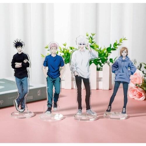 4 Styles New 2021 Japan Anime 15cm Jujutsu Kaisen Acrylic Figure Stand Model Plate Desk Decoration For Kids Gift