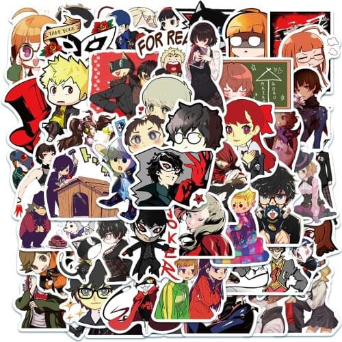50PCS Japan Anime Persona 5 Game Cartoon Stickers For Motorcycle Luggage Laptop Skateboard Bicycle Decals Graffiti Sticker F3
