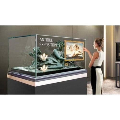 55 inch advertising transparent OLED display digital signage