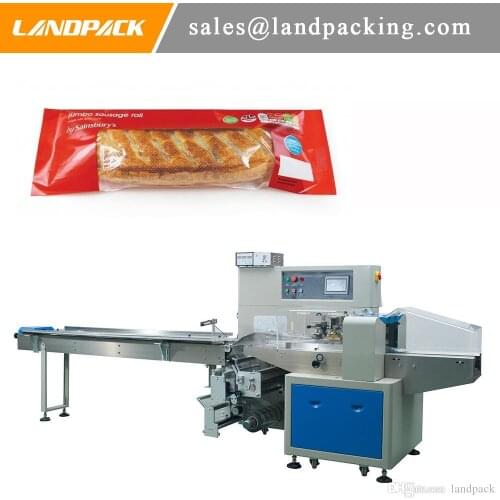 Automatic Horizontal Packaging Machine For Bread Cake Tray Food