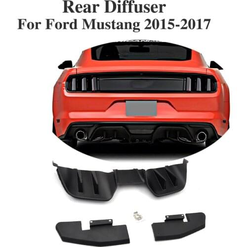 Car Styling PP Car Rear Bumper Lip Spoiler Diffuser For Ford Mustang Coupe 2015-2017