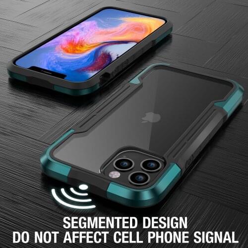2021 TPU+PC+Alloy Case for iPhone 12 Mini Cover Anti-knock skin feeling Cases for iPhone 12 Pro Max Back Cover