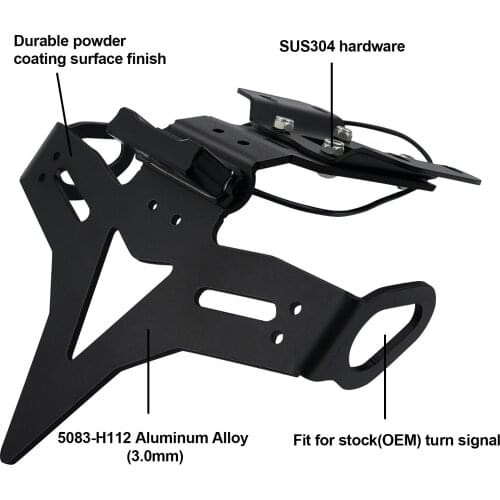 CNC Aluminum License Plate Bracket Holder Mount Fender Eliminator Tail Tidy For YAMAHA MT07 FZ07 FZ-07 2014 2015 2016 2017