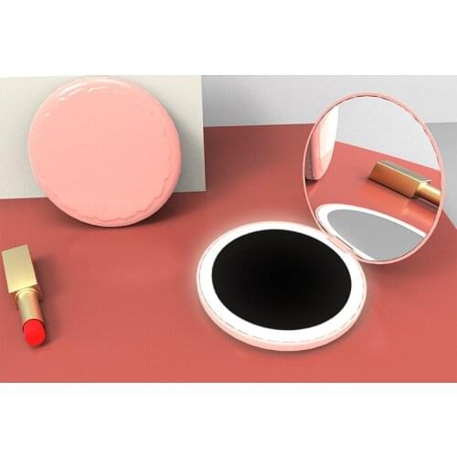 Two face mirror Makeup Mirror 2X magnify Portable LED Mirror Sensing USB Chargeable Electrodeless Dimming Makeup Mirror